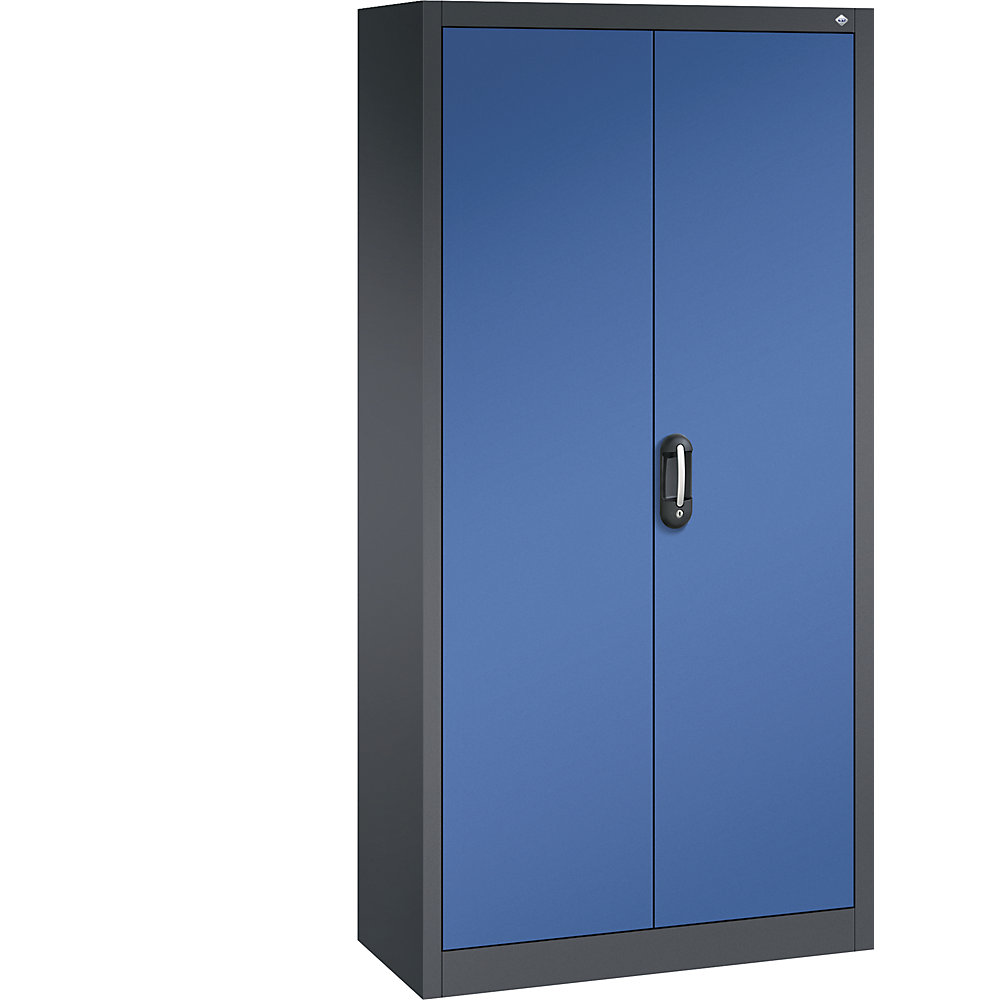 C+P ACURADO universele kast, b x d = 930 x 400 mm, zwartgrijs / gentiaanblauw, vanaf 2 stuks