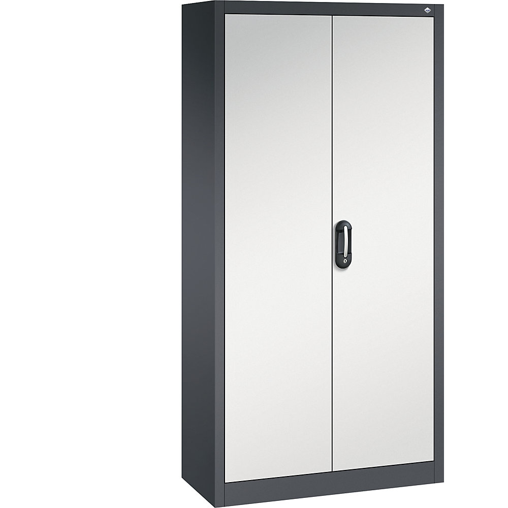 C+P ACURADO universele kast, b x d = 930 x 400 mm, zwartgrijs / lichtgrijs, vanaf 2 stuks