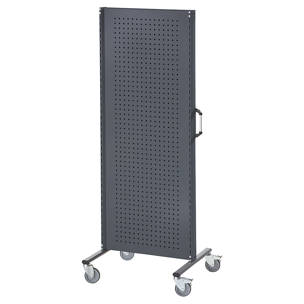 ANKE Industrieel scheidingswandsysteem, basiselement verrijdbaar, breedte 800 mm, antracietgrijs