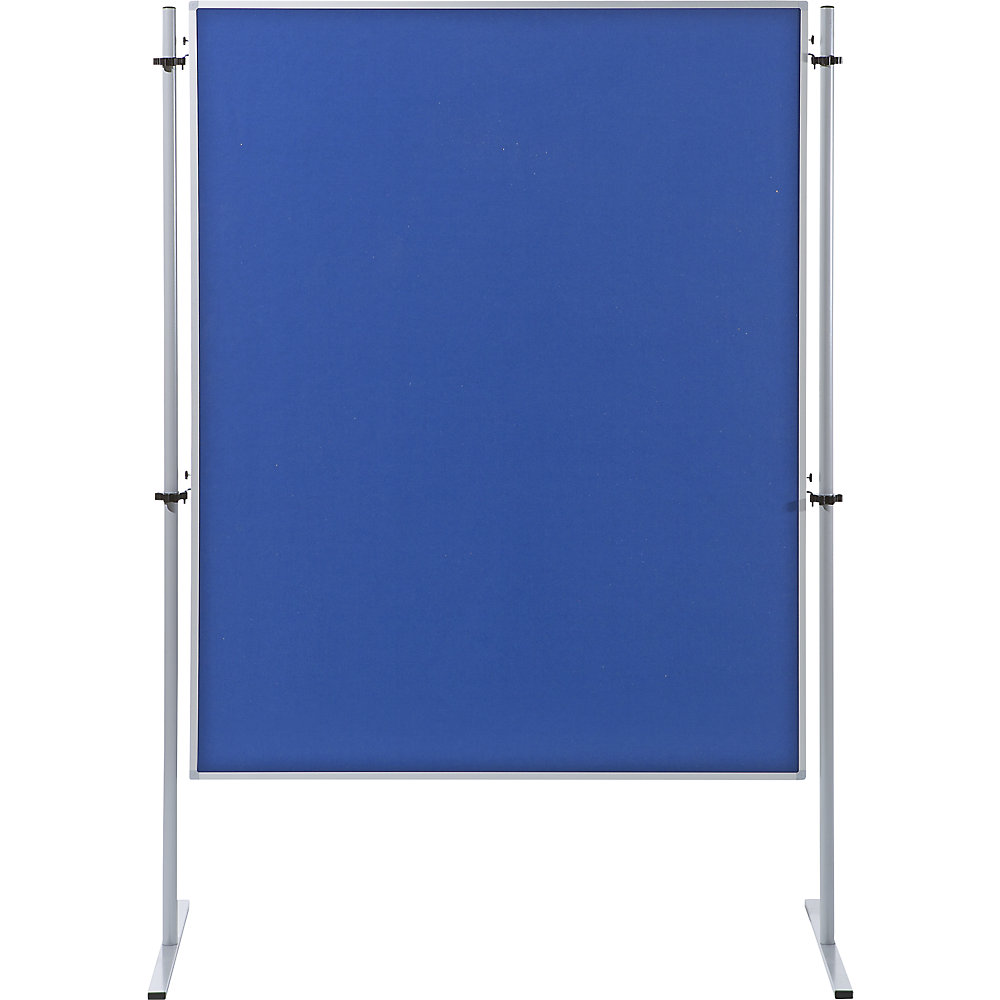 Eurokraft basic Functionele scheidingswand, textielbekleding, h x b = 1500 x 1200 mm, koningsblauw, VE = 1 stuk