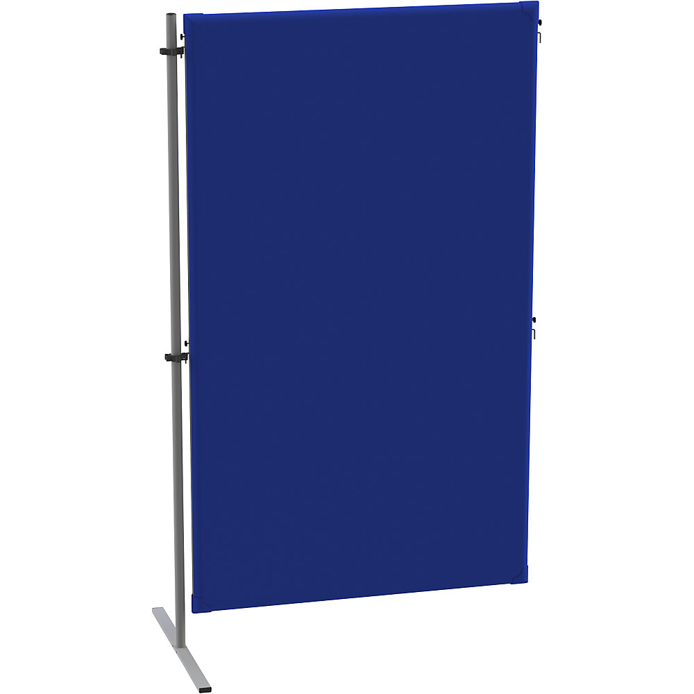 Eurokraft pro Akoestische scheidingswand, textiel, aanbouwelement, b x d = 1000 x 650 mm, blauw