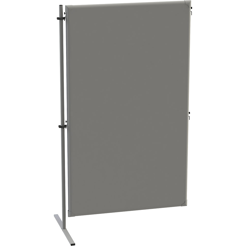 Eurokraft pro Akoestische scheidingswand, textiel, aanbouwelement, b x d = 1000 x 650 mm, grijs