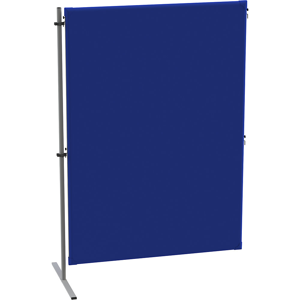 Eurokraft pro Akoestische scheidingswand, textiel, aanbouwelement, b x d = 1200 x 650 mm, blauw