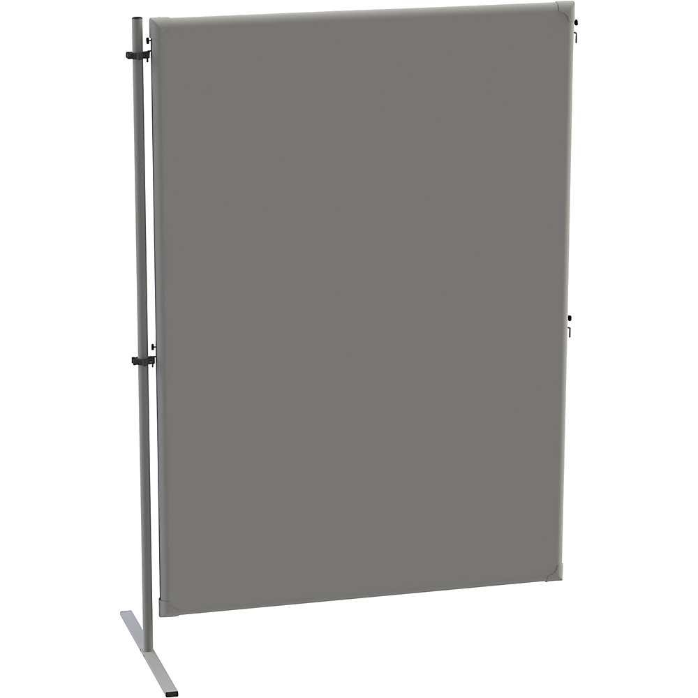 Eurokraft pro Akoestische scheidingswand, textiel, aanbouwelement, b x d = 1200 x 650 mm, grijs
