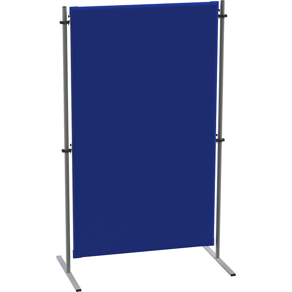 Eurokraft pro Akoestische scheidingswand, textiel, basiselement, b x d = 1000 x 650 mm, blauw