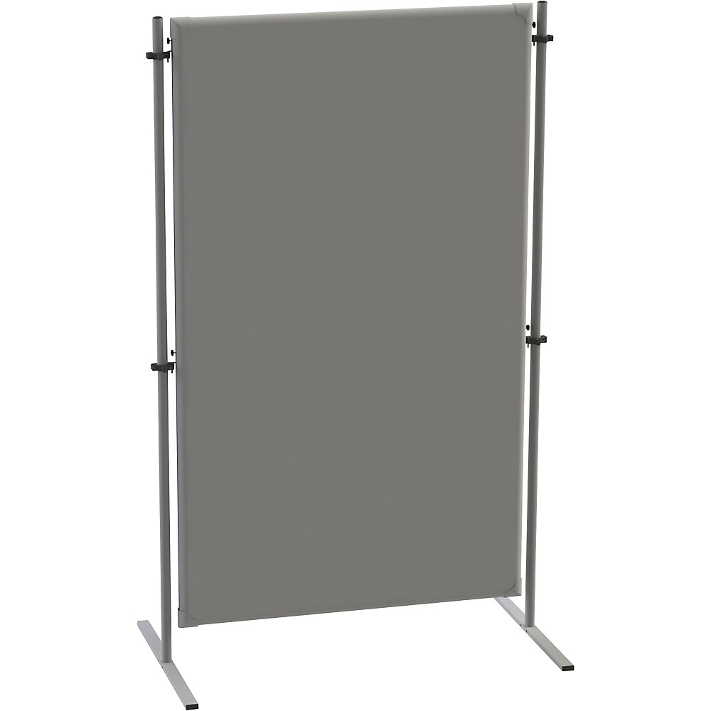 Eurokraft pro Akoestische scheidingswand, textiel, basiselement, b x d = 1000 x 650 mm, grijs