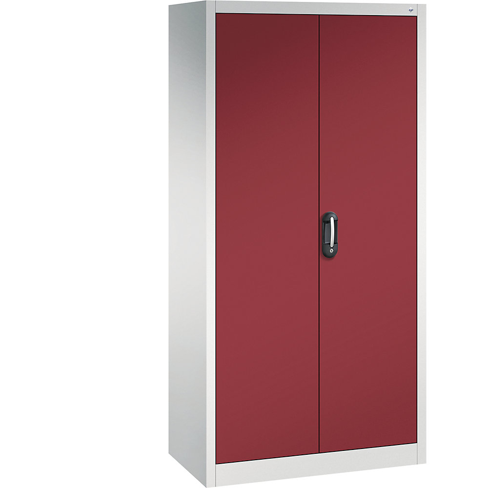 C+P ACURADO universele kast, b x d = 930 x 500 mm, lichtgrijs/robijnrood
