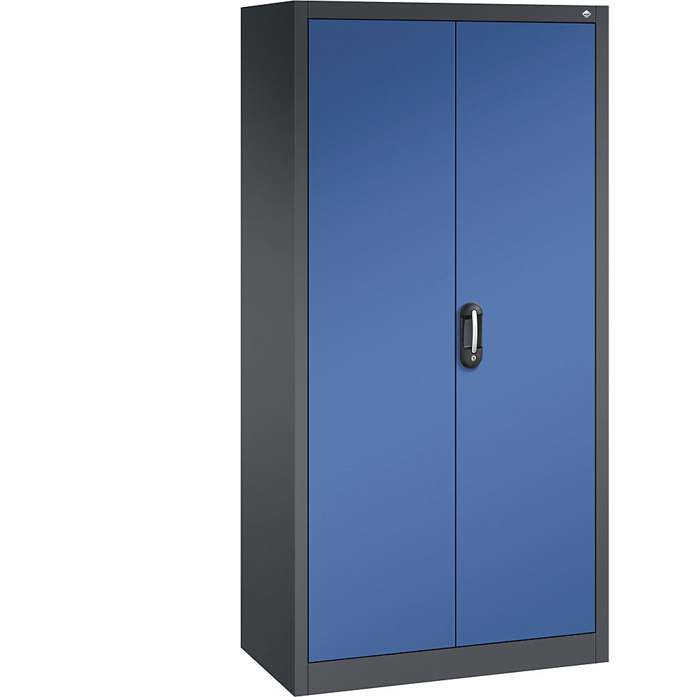 C+P ACURADO universele kast, b x d = 930 x 500 mm, zwartgrijs/gentiaanblauw
