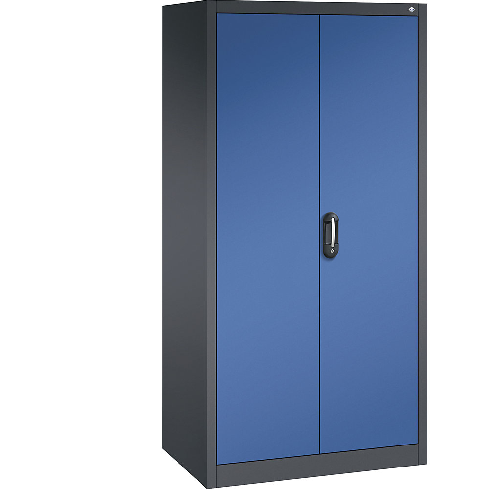 C+P ACURADO universele kast, b x d = 930 x 600 mm, zwartgrijs/gentiaanblauw