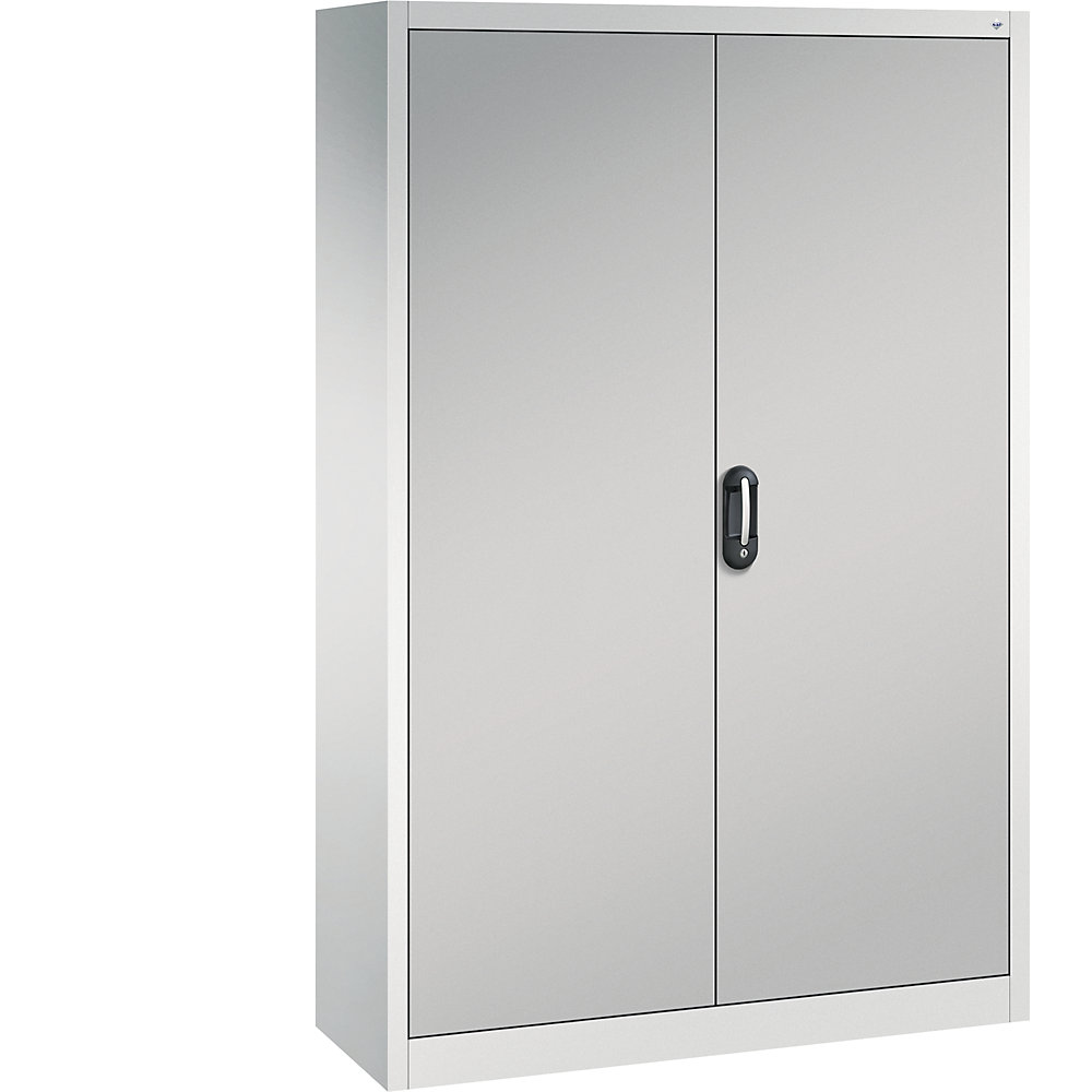 C+P ACURADO universele kast, b x d = 1200 x 400 mm, lichtgrijs/blank aluminiumkleurig