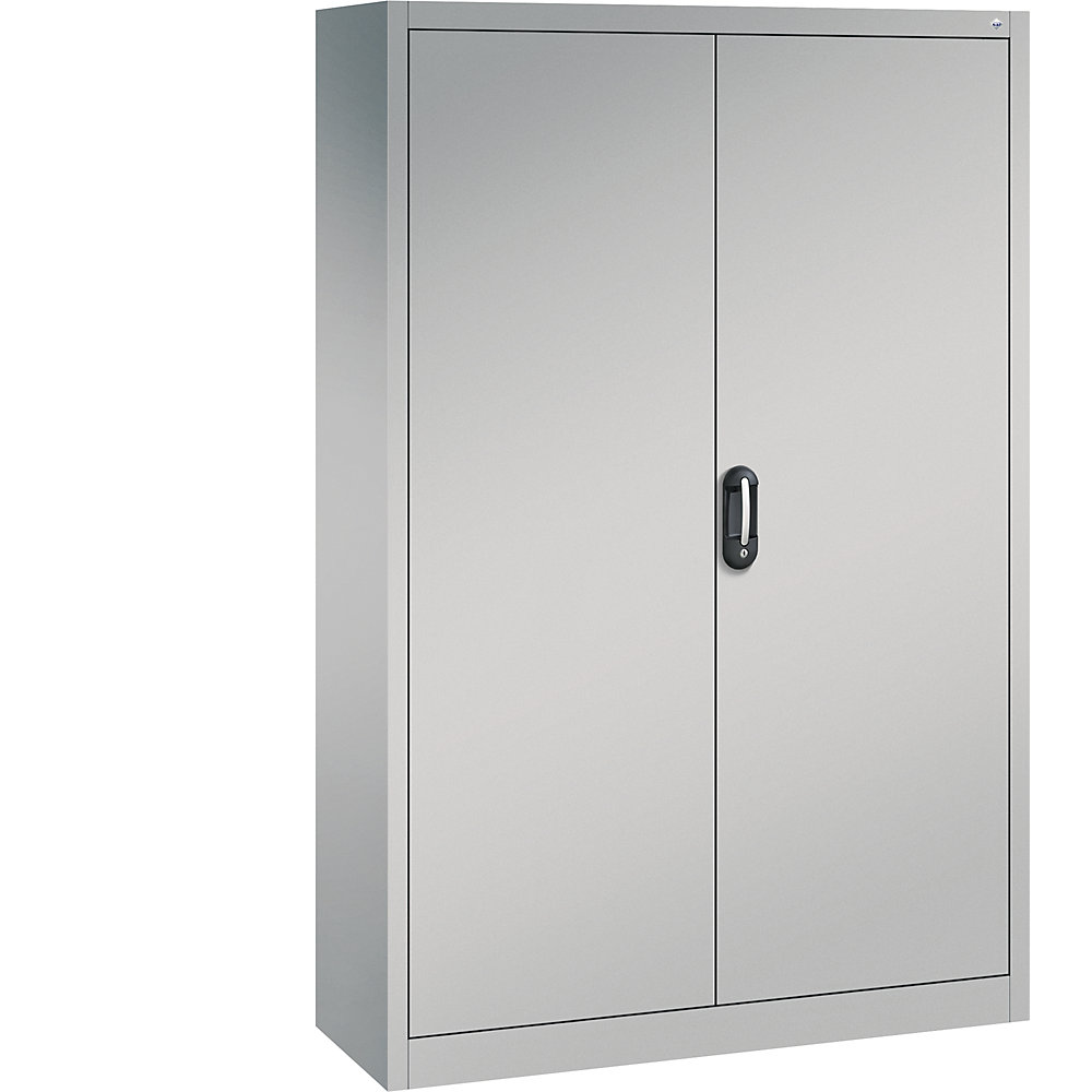 C+P ACURADO universele kast, b x d = 1200 x 400 mm, blank aluminiumkleurig/blank aluminiumkleurig