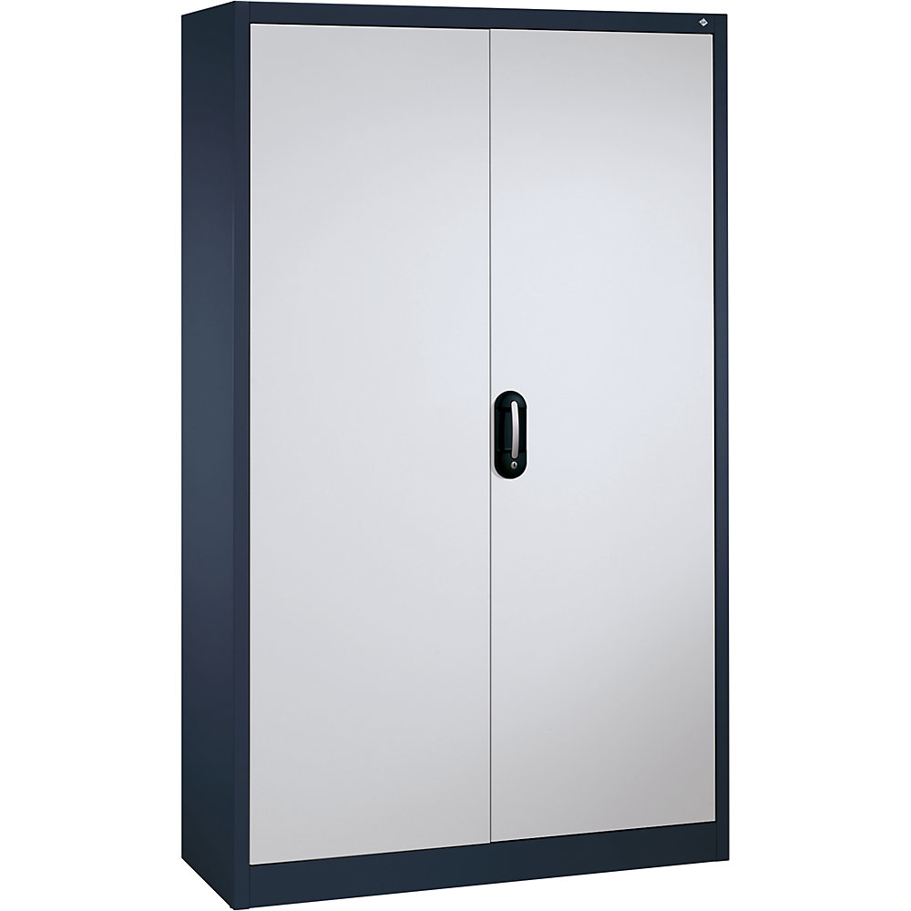 C+P ACURADO universele kast, b x d = 1200 x 500 mm, zwartgrijs / blank aluminiumkleurig