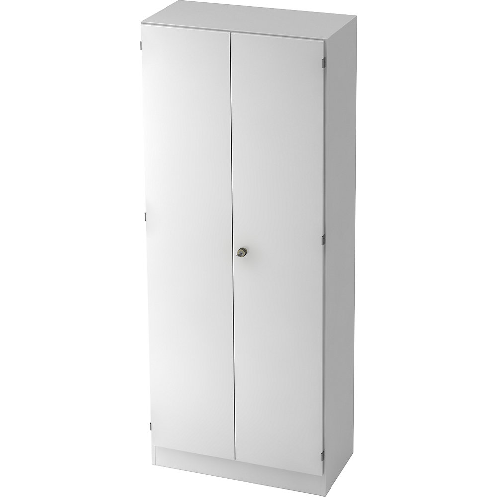 Garderobekast, met 1 legbord en 1 kledingstang, wit