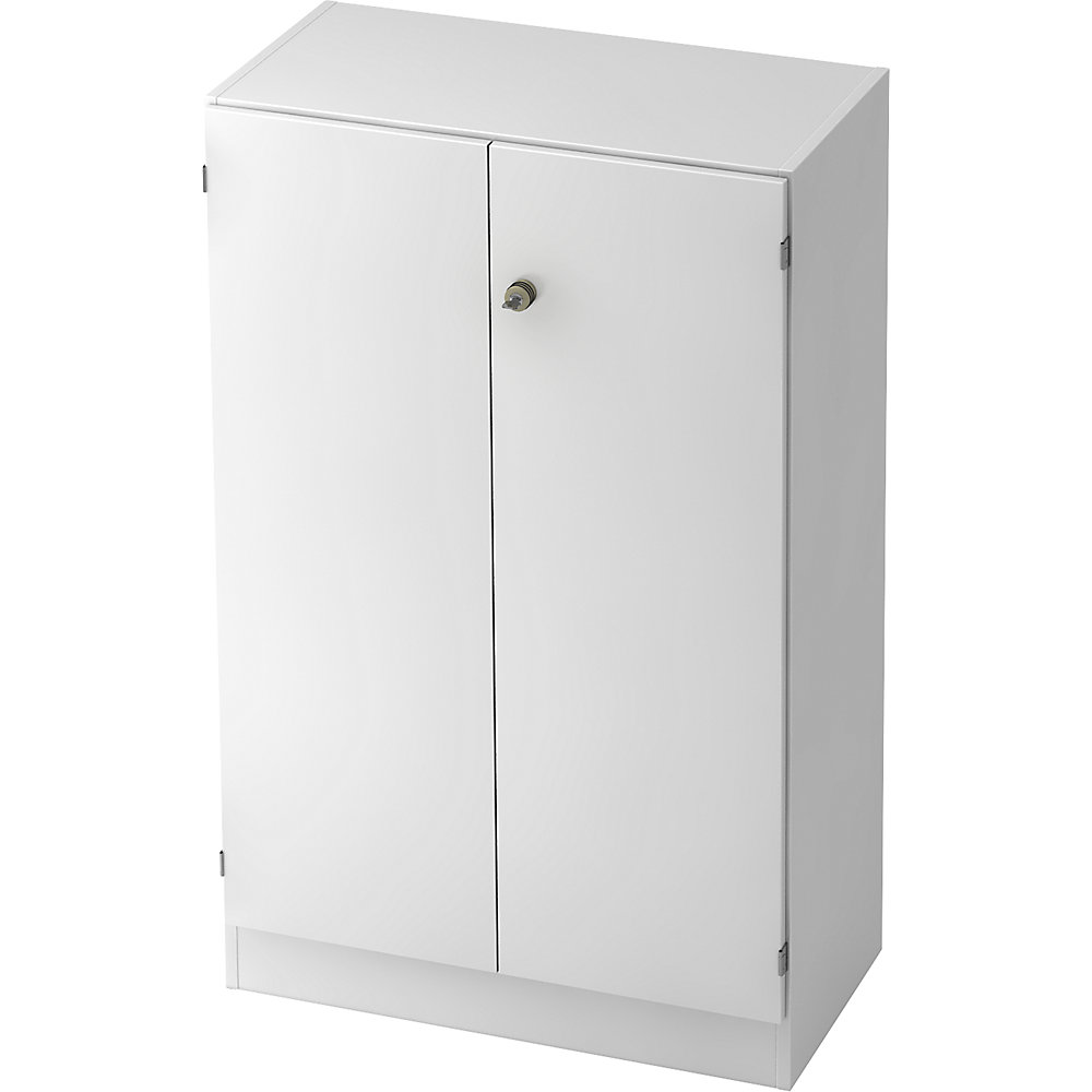 Dossierkast, 2 legborden, h x b x d = 1270 x 800 x 420 mm, wit