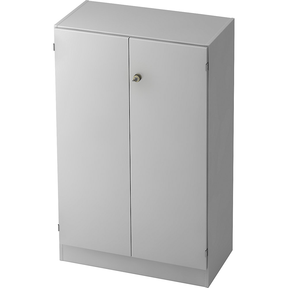 Dossierkast, 2 legborden, h x b x d = 1270 x 800 x 420 mm, lichtgrijs