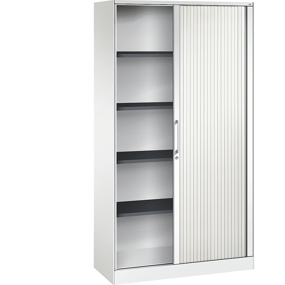 C+P Roldeurkast ASISTO, hoogte 1980 mm, breedte 1000 mm, verkeerswit/verkeerswit
