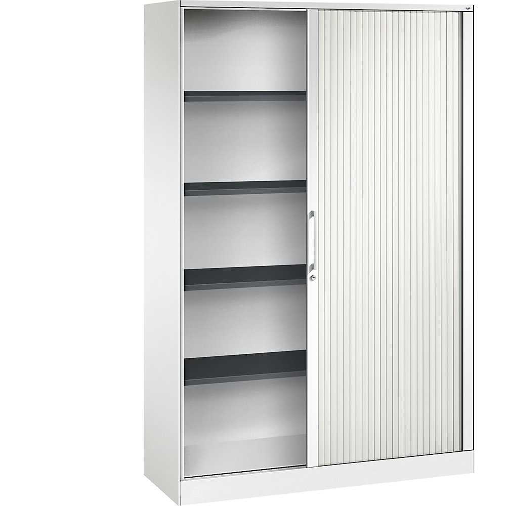 C+P Roldeurkast ASISTO, hoogte 1980 mm, breedte 1200 mm, verkeerswit/verkeerswit