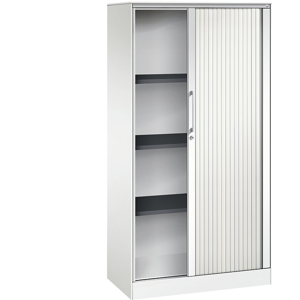 C+P Roldeurkast ASISTO, hoogte 1617 mm, breedte 800 mm, verkeerswit/verkeerswit