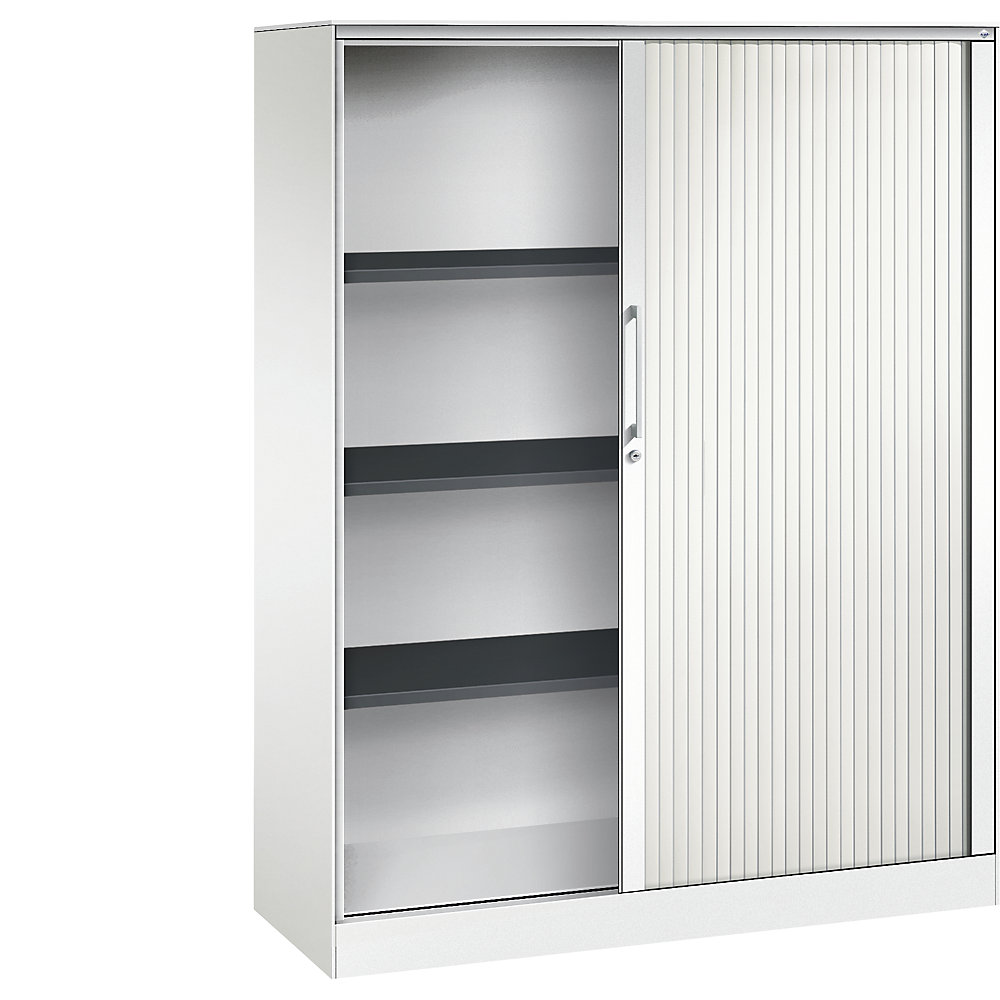 C+P Roldeurkast ASISTO, hoogte 1617 mm, breedte 1200 mm, verkeerswit/verkeerswit