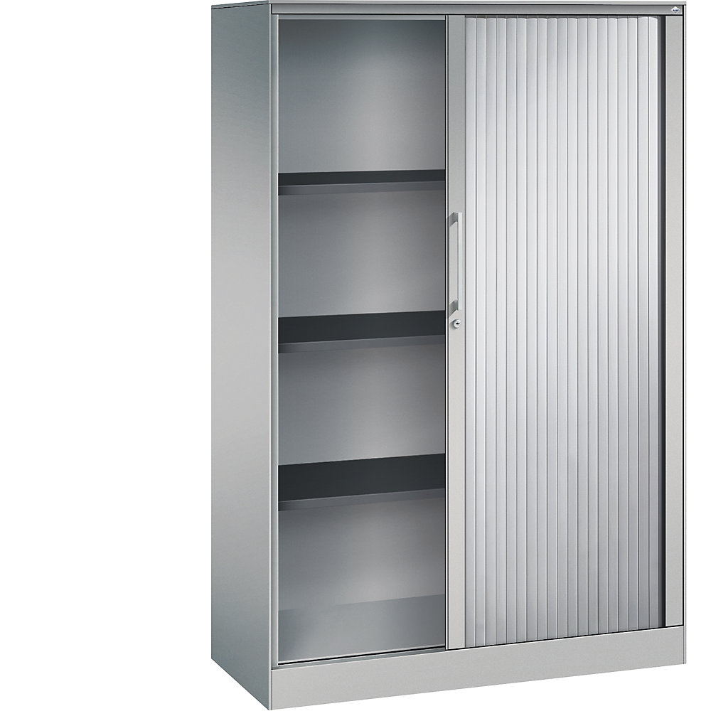 C+P Roldeurkast ASISTO, hoogte 1617 mm, breedte 1000 mm, blank aluminiumkleurig/blank aluminiumkleurig