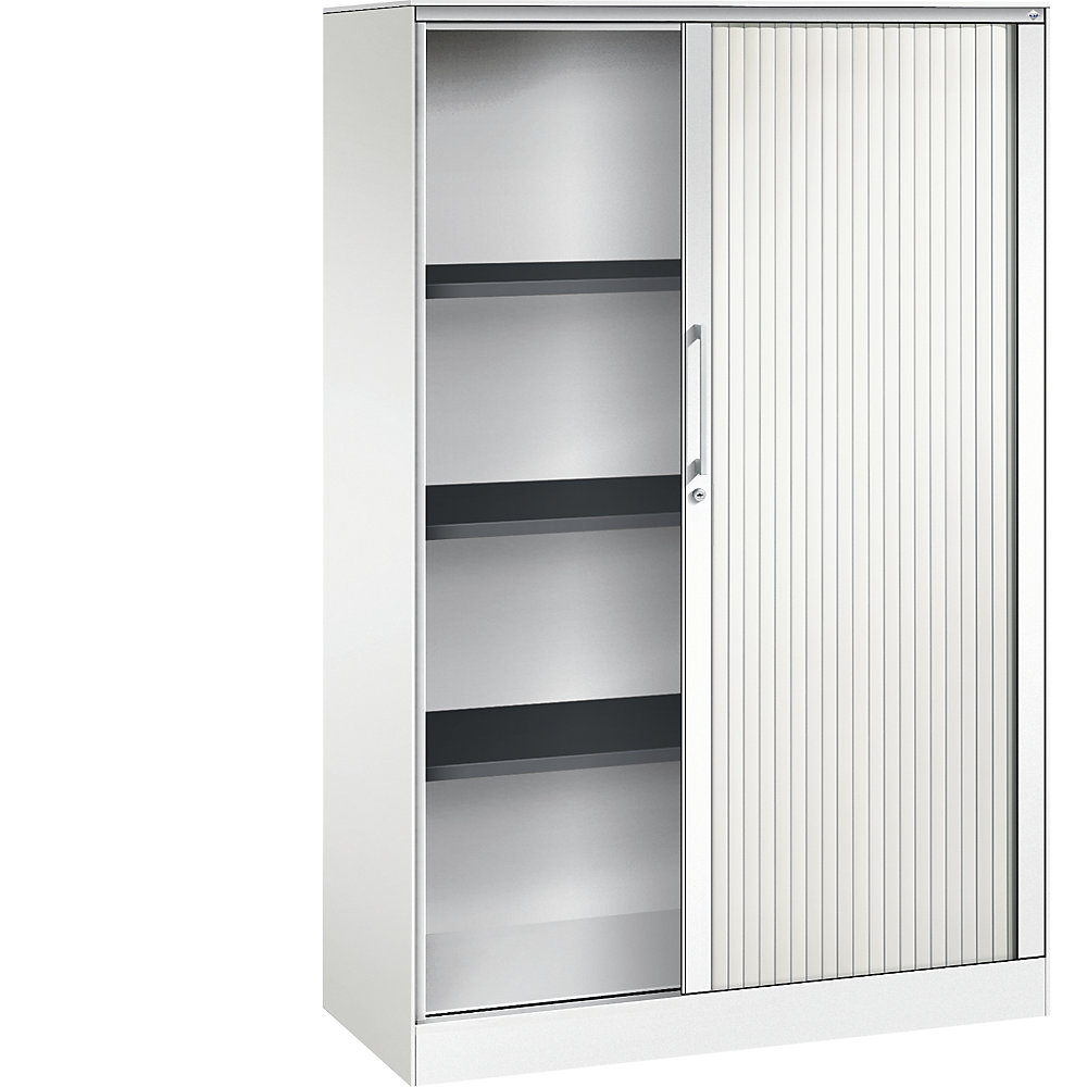 C+P Roldeurkast ASISTO, hoogte 1617 mm, breedte 1000 mm, verkeerswit/verkeerswit