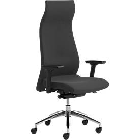 Leyform Directiestoel ENERGY, met armleuningen, synchroonmechanisme, CLIMATEX-bekleding, zwart