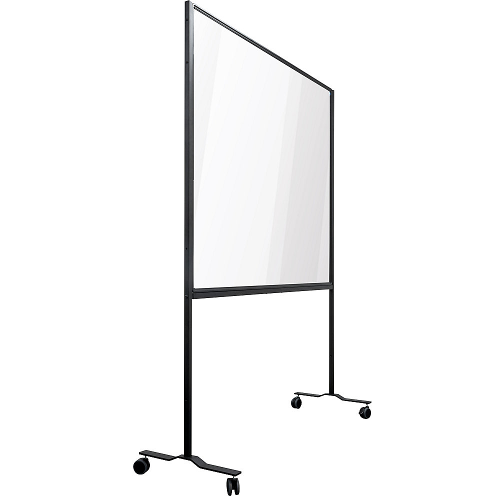 Eurokraft pro Scheidingswand, mobiel, gemaakt van plexiglas, met aluminium frame, h x b x d = 1990 x 1598 x 490 mm