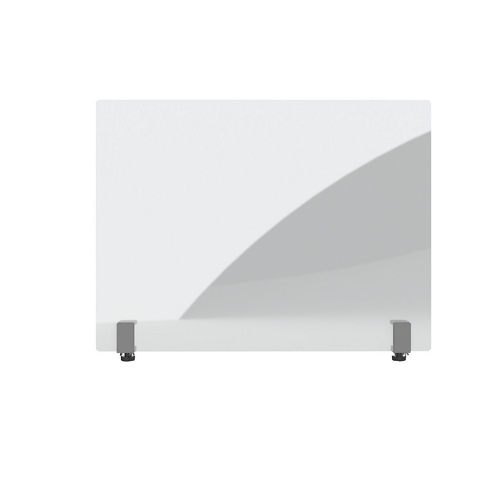 Magnetoplan Hygiënewand van acryl, h x d = 600 x 70 mm, breedte 800 mm, met 2 houders, vanaf 10 stuks