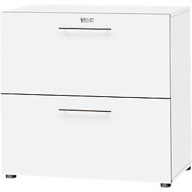 Schäfer Shop Select Schäfer Shop  Select Hangmappenkast Start Off, 2 ordnerhoogten, afsluitbaar, B 800 x D 420 x H 744 mm, hout, wit/wit