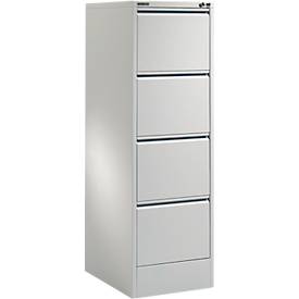 Schäfer Shop Select Hangmappenkast MS iCONOMY, staal, 1 rij, gesloten wanden B 425 mm, aluminium zilver (RAL 9006)