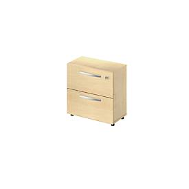 Schäfer Shop Select Hangmappenkast LOGIN, 2 laden, afsluitbaar, B 800 x D 420 x H 744 mm, esdoornpatroon/esdoornpatroon