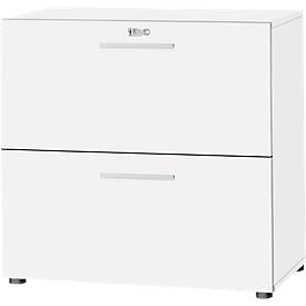 Schäfer Shop Select Schäfer Shop  Select Hangmappenkast SET UP, 2 hangmappenladen, afsluitbaar, B 800 x D 420 x H 744 mm, wit/wit