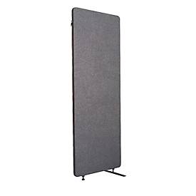 Luxor akoestische scheidingswand, 1 paneel, met voeten, ca. 7 kg, B 600 x D 35 x H 1680 mm, gerecycled materiaal, leigrijs