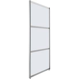 Scheidingswand hoog rechtstaand, ESG helder glas