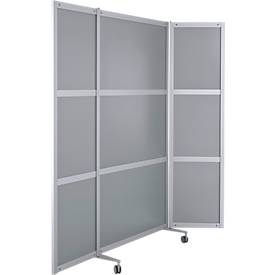 Verrijdbare scheidingswand, decor zilver
