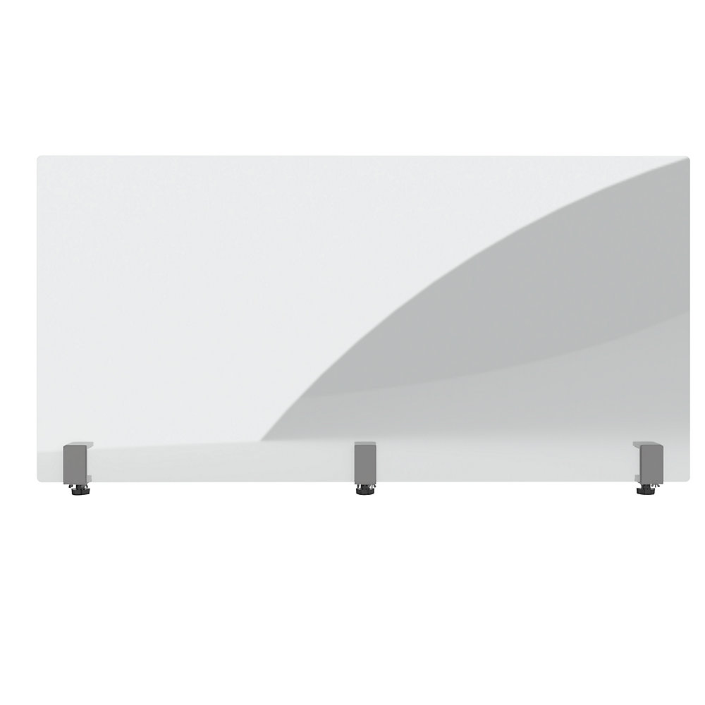 Magnetoplan Hygiënewand van acryl, h x d = 600 x 70 mm, breedte 1000 mm, met 3 houders, vanaf 10 stuks