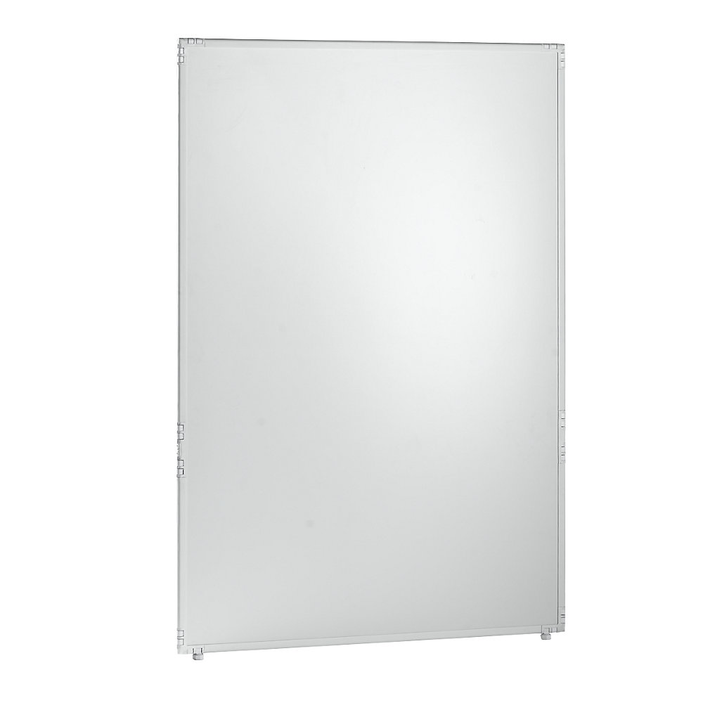 Scheidingswand, kunststof, frame lichtgrijs, 1300 x 1950 mm