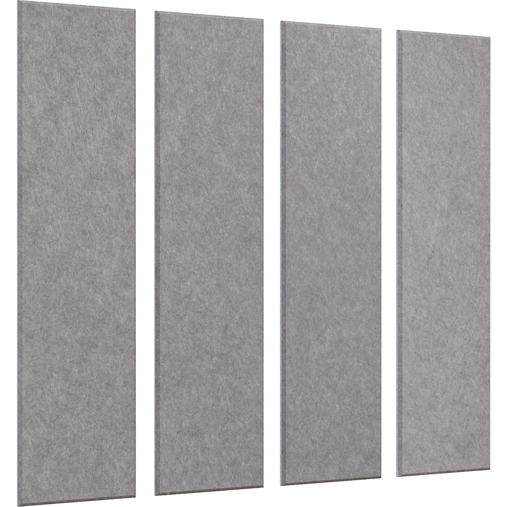 Eurokraft basic Akoestisch wandpaneel, h x b = 1200 x 300 mm, VE = 4 stuks, lichtgrijs, vanaf 10 VE