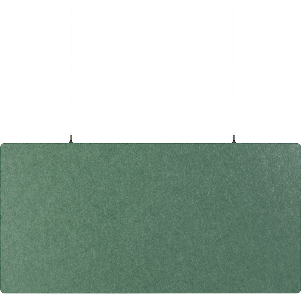 Eurokraft basic Akoestisch plafondpaneel, PET-vilt, h x b = 600 x 1200 mm, rechthoekige vorm, petrol, vanaf 10 stuks
