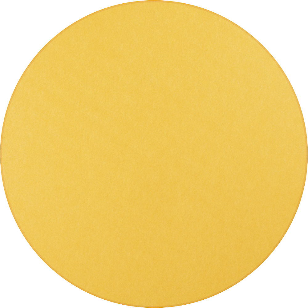 Eurokraft basic Akoestisch plafondpaneel, PET-vilt, Ø 1200 mm, ronde vorm, geel, vanaf 10 stuks