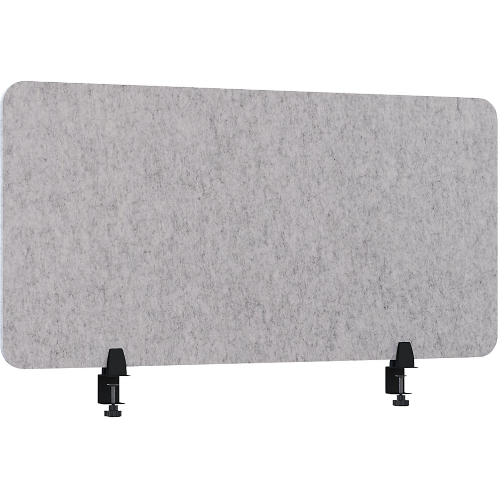 Eurokraft basic Akoestische bureauscheidingswand, hoogte 600 mm, lichtgrijs, breedte 1200 mm, vanaf 10 stuks