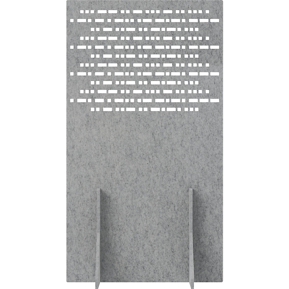 Eurokraft basic Akoestische scheidingswand, gemaakt van PET-vilt, met voeten, h x b = 1800 x 1000 mm, lichtgrijs, vanaf 10 stuks