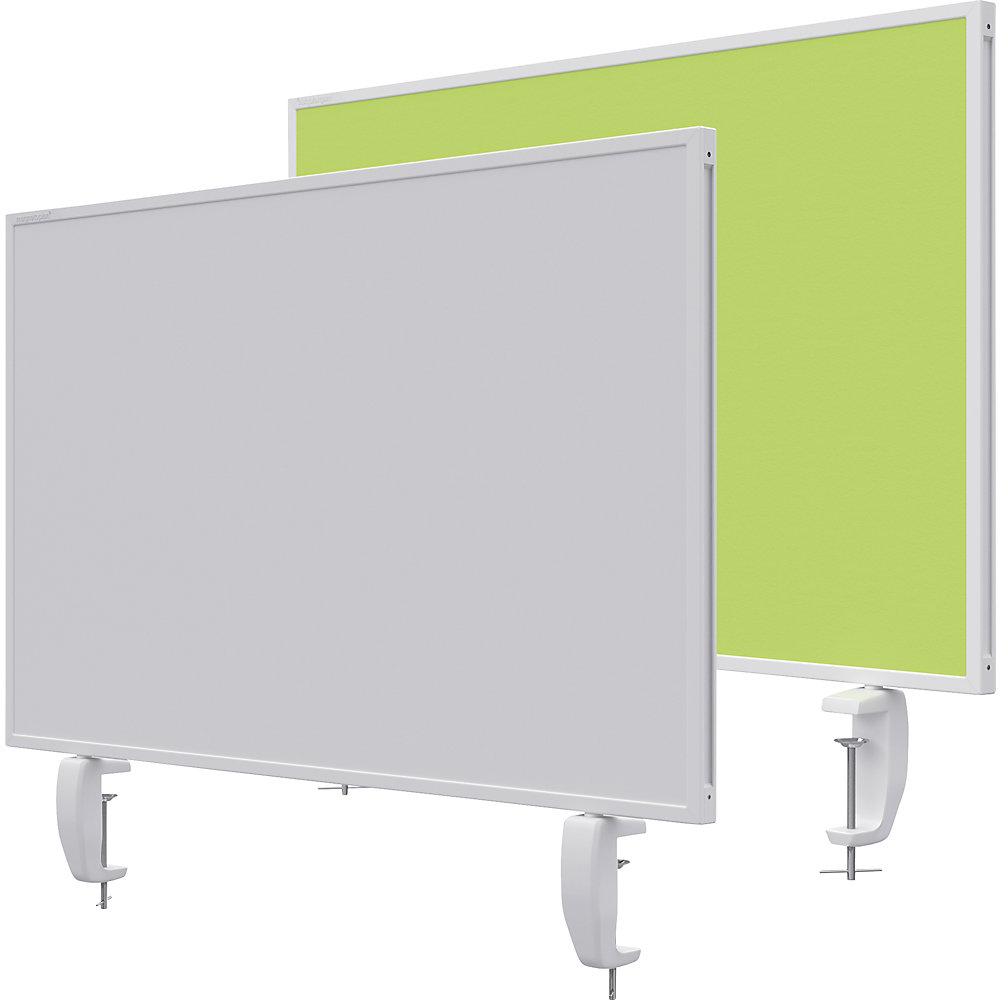 Magnetoplan Bureauscherm VarioPin, whiteboard/vilt, breedte 800 mm, groen