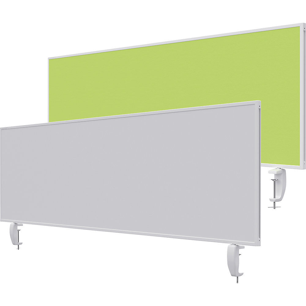 Magnetoplan Bureauscherm VarioPin, whiteboard/vilt, breedte 1600 mm, groen