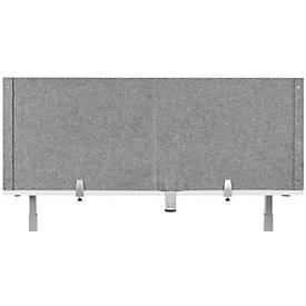 BakkerElkhuizen Bureaublokaal akoestische scheidingswand BE Veiligheidsscherm U-Form, zonder acrylraam, dikte 10 mm, B 160 x D 60 x H 60 mm, lichtgrijs
