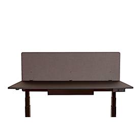 Luxor Bureauwand , voor plaatdikte tot 40 mm, klembevestiging, B 1600 x D 20 x H 600 mm, ca. 9 kg, gerecycled materiaal, leigrijs