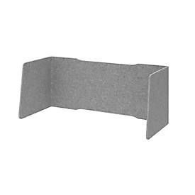 Akoestische scheidingswand, voor 1600 mm brede bureaus, geluidsabsorptieklasse C, kabelgeleiding, B 1540 x D 650 x H 605 mm, geluidsabsorberend vlies, grijs gemoffeld