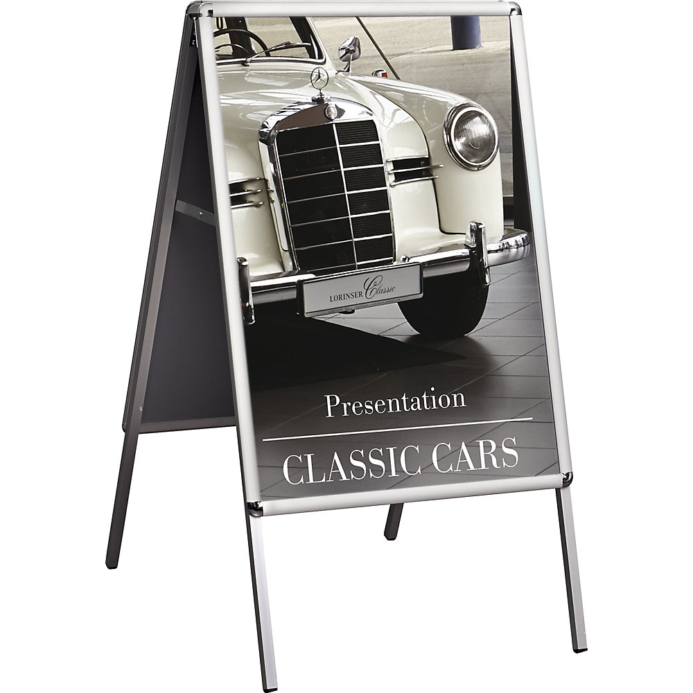 Inklapbare reclamestandaard INDOOR, h x b x d = 1075 x 625 x 736 mm, vanaf 3 st.