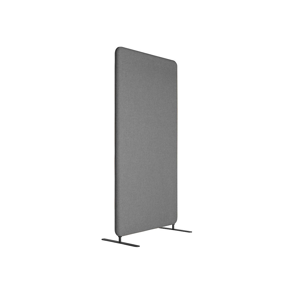 Akoestische scheidingswand Softline Salsa, textiel, h x b = 1700 x 800 mm, grijs
