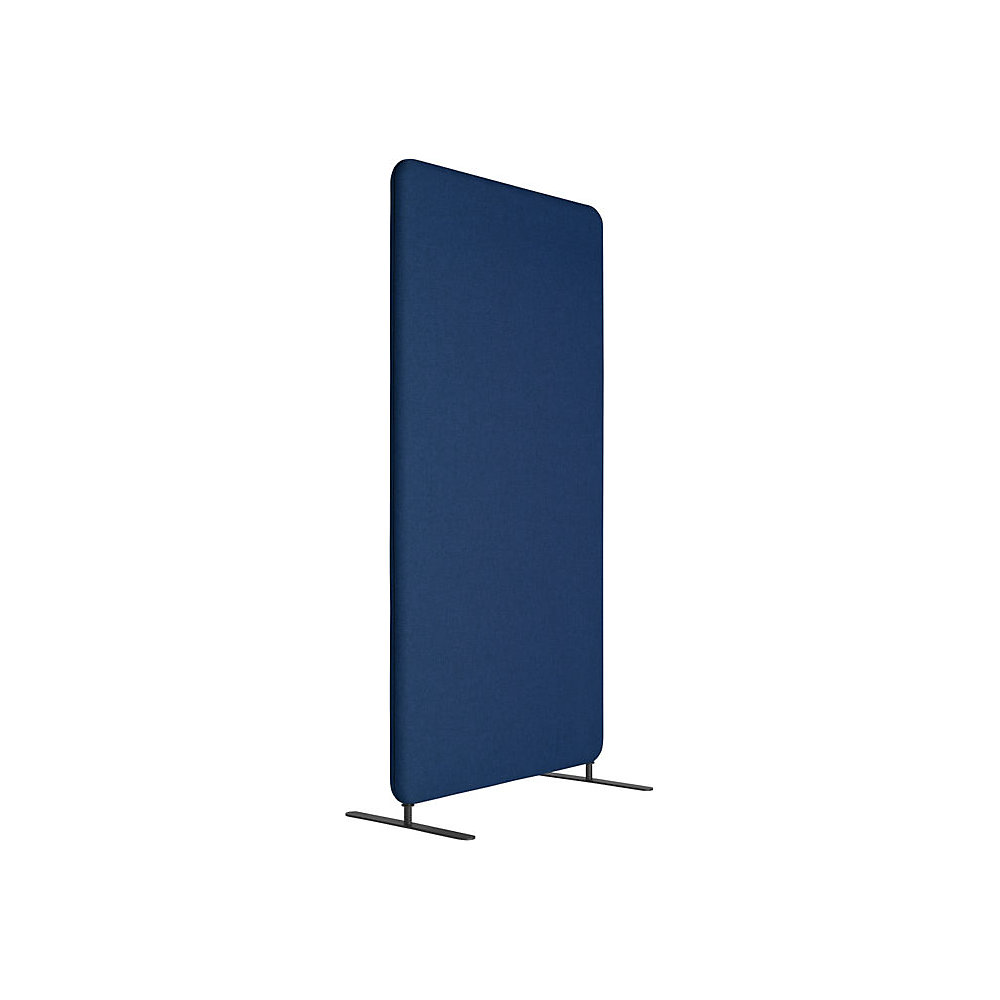 Akoestische scheidingswand Softline Salsa, textiel, h x b = 1500 x 1000 mm, blauw